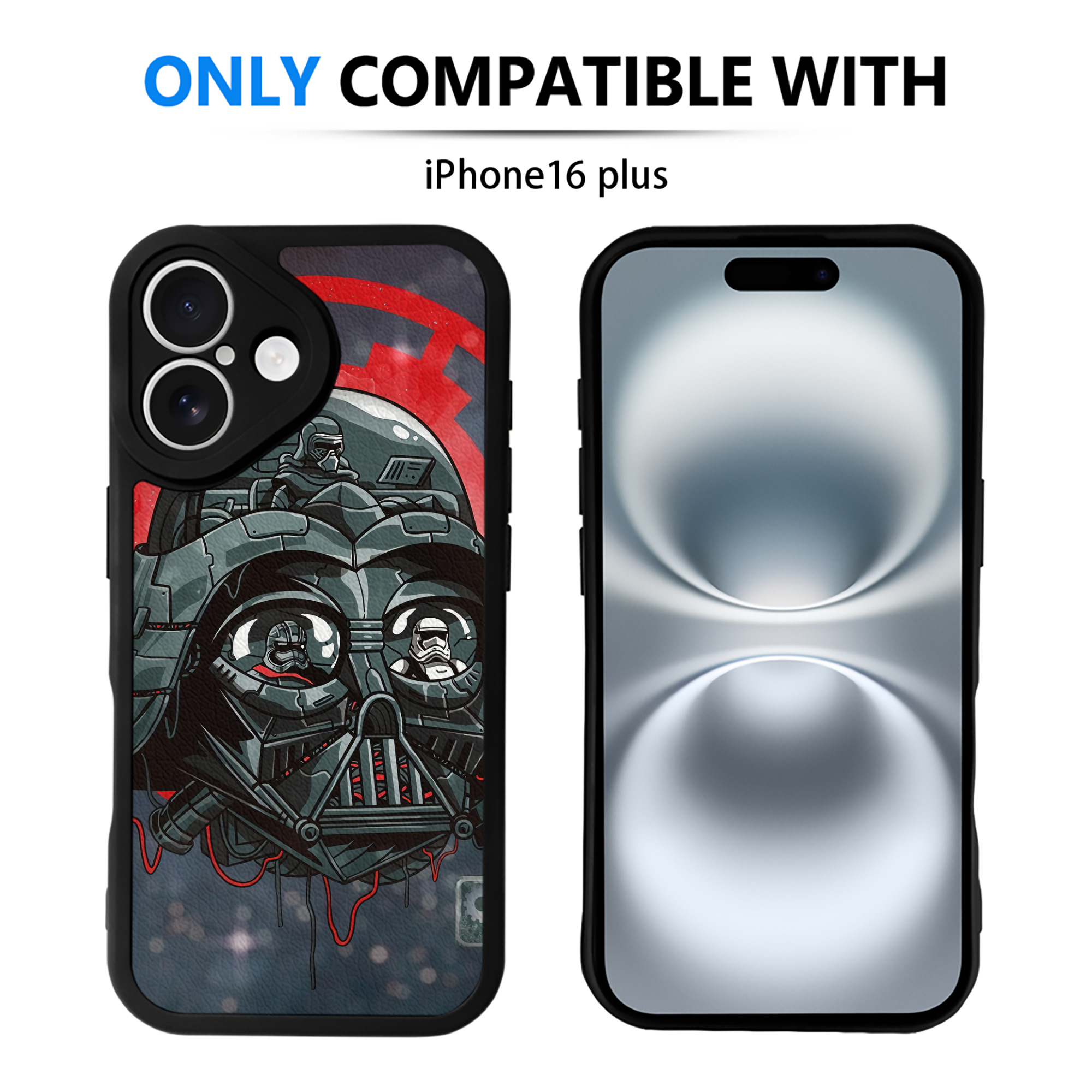 （画像用） スター・ウォーズ Star Wars 【iPhone 16シリーズ対応】シリコンスマホケース（レザー調） 材質：シリコン
